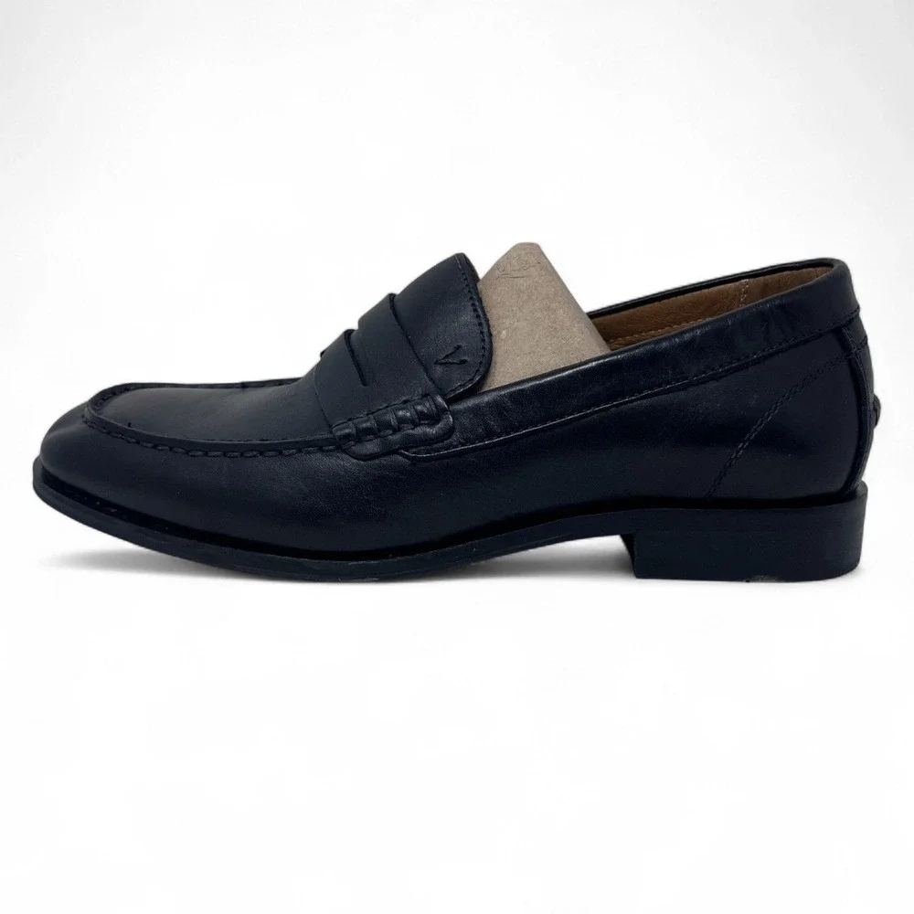 Vionic Men Snyder Penny Loafer 8M Black Leather Dress Shoe Classic Office Career